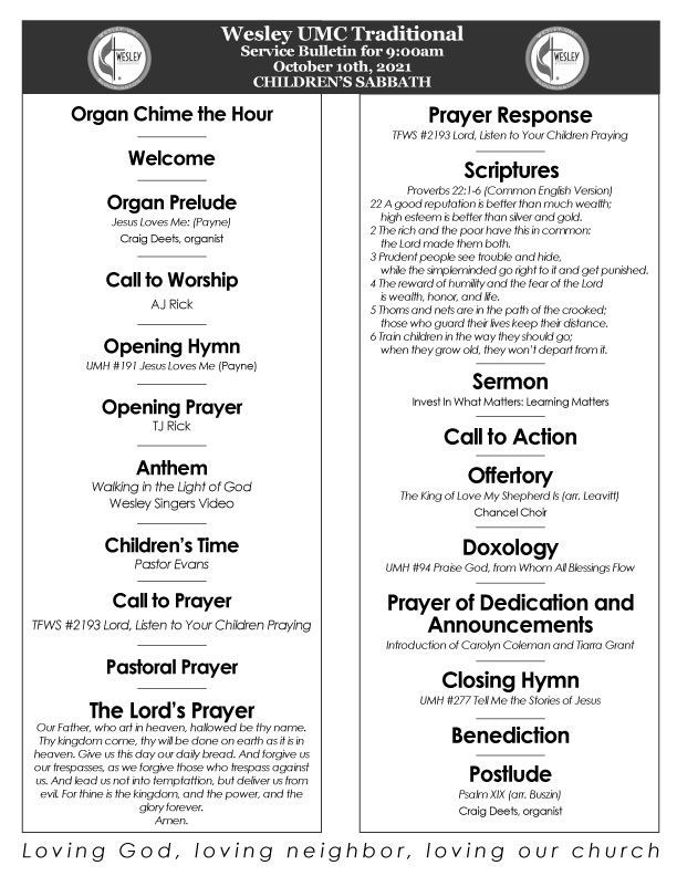 Alive-print-10-10-21-bulletin alive newsletter wesley umc bloomington 10/10/21