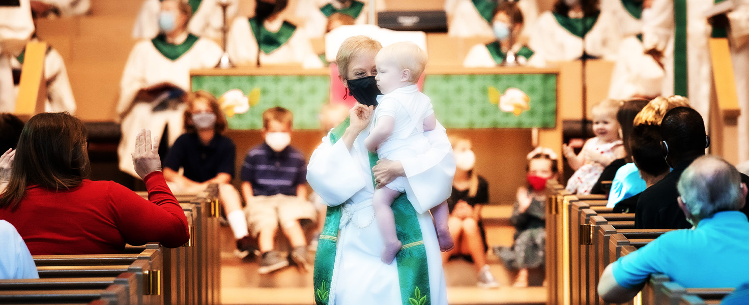 baptism at Wesley UMC Bloomington