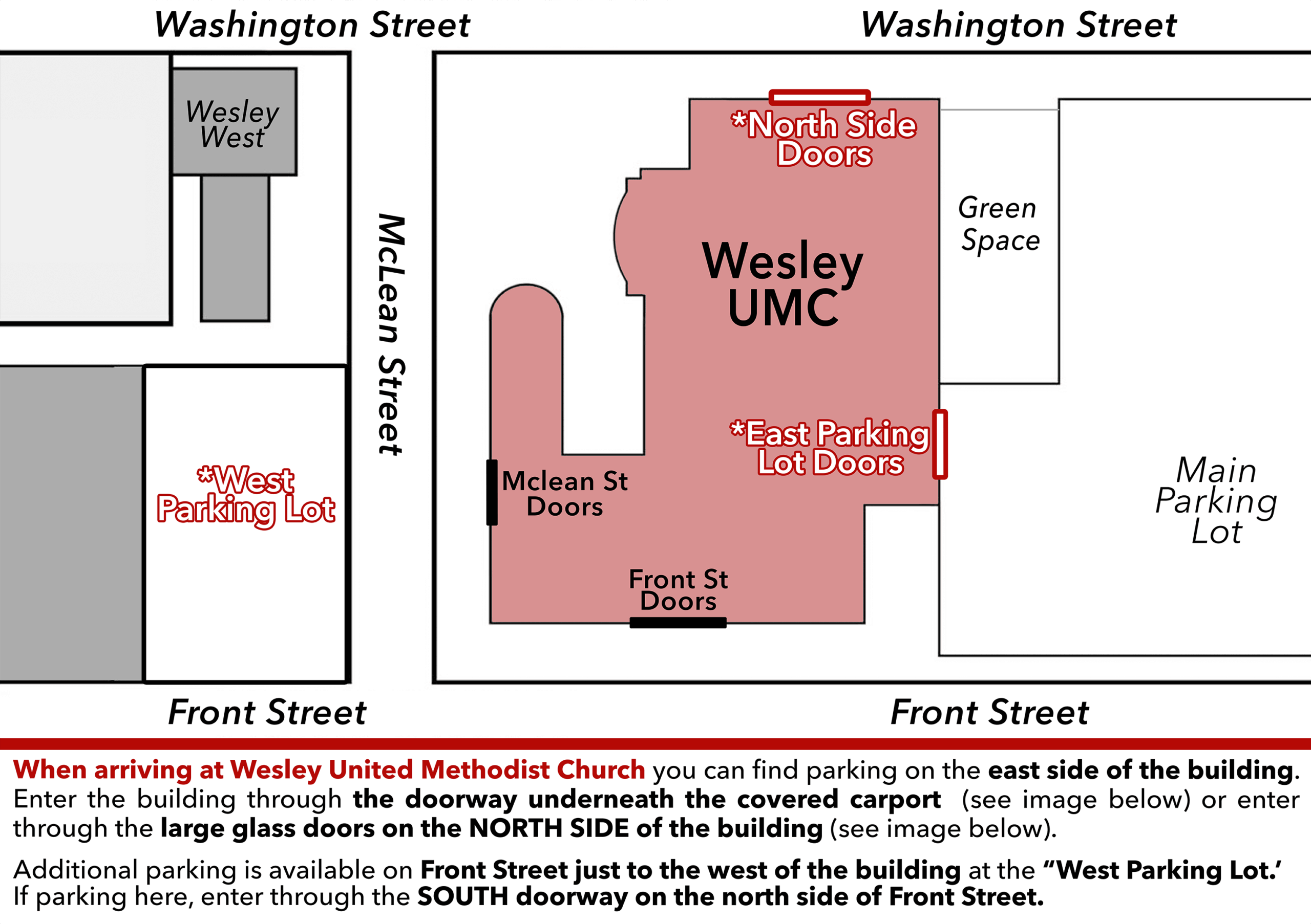 Wesley Parking Map 2025